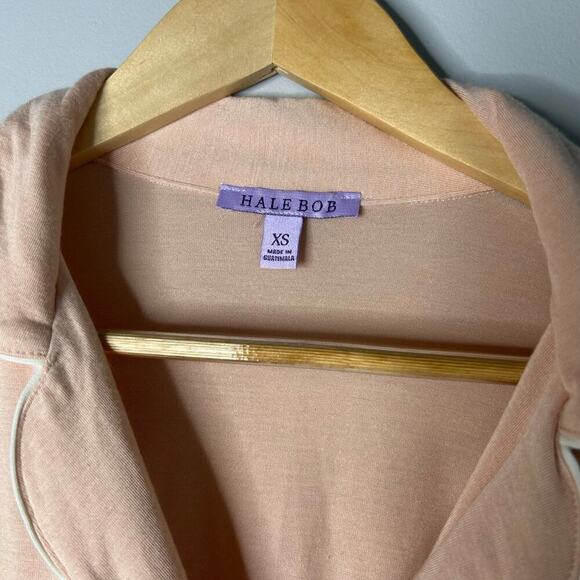 Hale Bob Pajama Set Long Sleeves Button Front Women’s XS Pink Classic Preppy - Picture 4 of 10